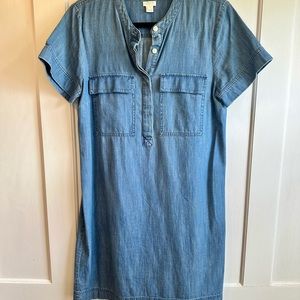 J.Crew factory denim short sleeve dress